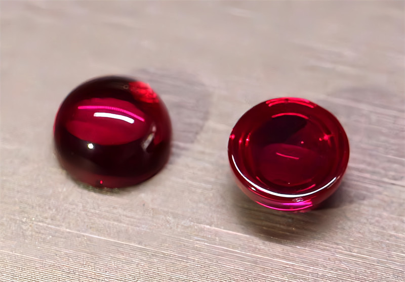 Top quality Round Cabochon Red Color Ruby Lab Created AAAA+ Loose Gemstone