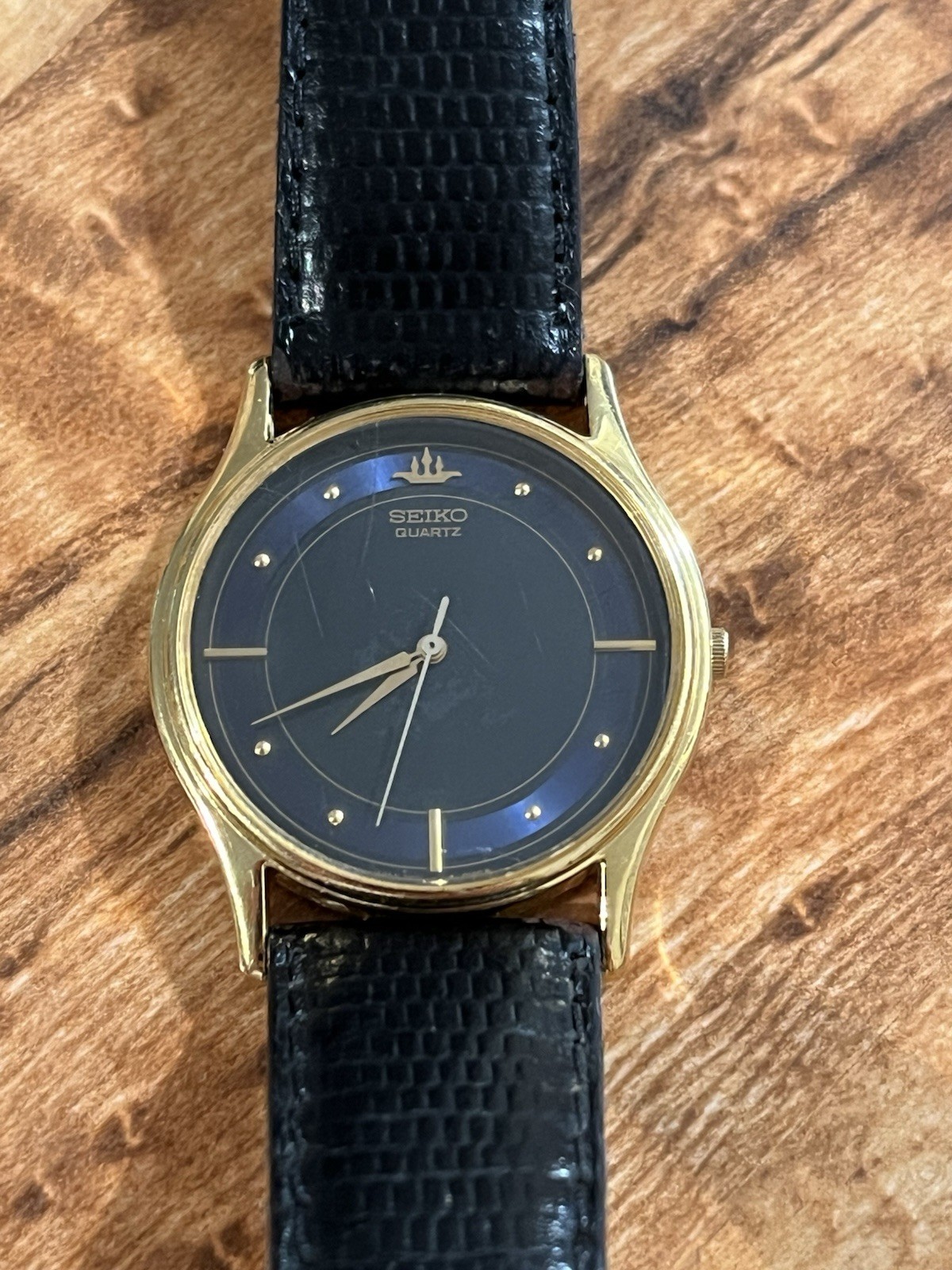 Rare Seiko 2K01-0010 2-Toned Space/Astro Variation Galaxy Ultra Thin Watch READ