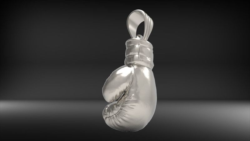 Boxing Glove Pendant 999 Fine Silver 22.5mm Handmade USA