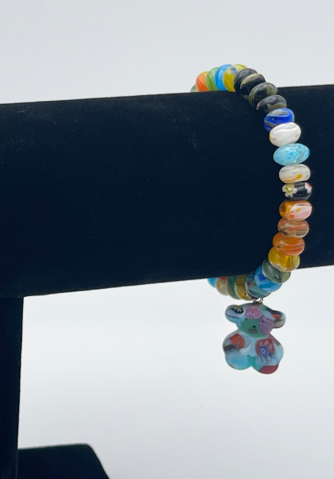 Retired TOUS Carnaval Minifiore Bracelet Murano lampwork & millefiori beads RARE