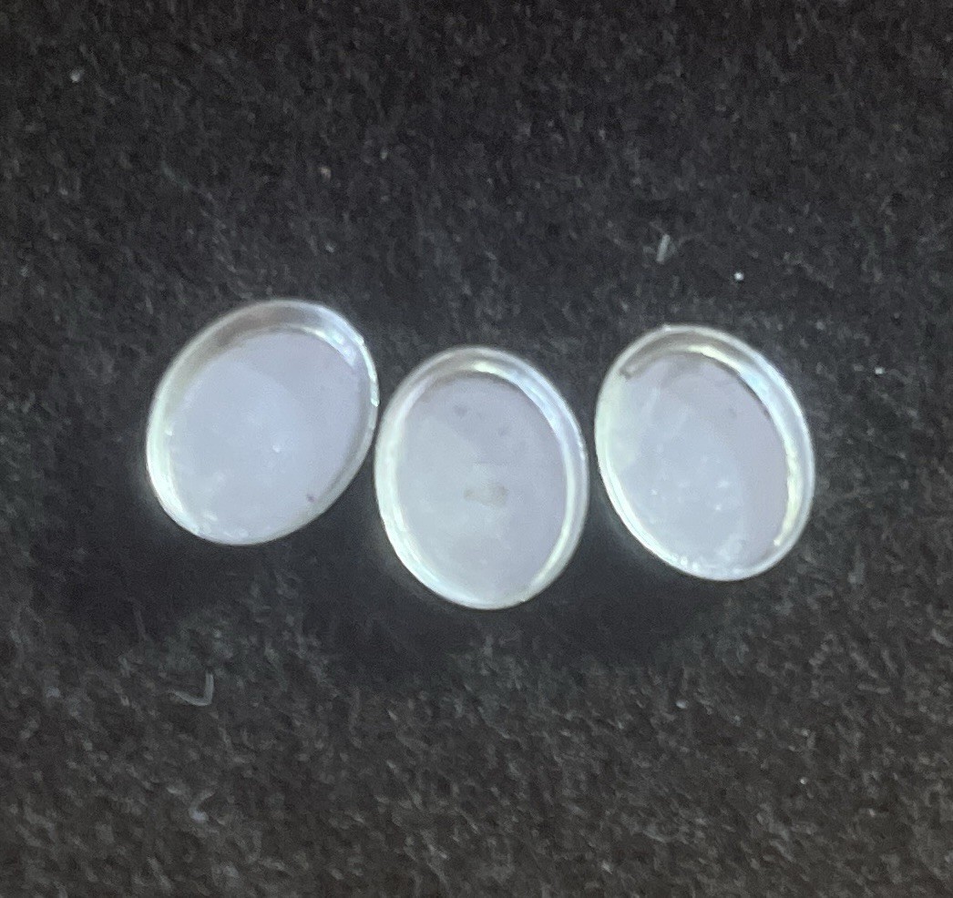 One 9x7mm Plain Oval Sterling Silver Bezel Cup Setting 32gauge 7x9mm