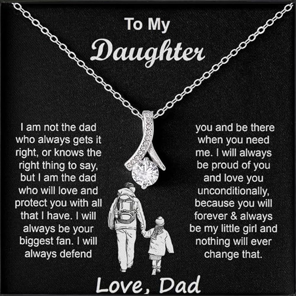 LIU JUN To My Daughter Necklace – Birthday, Christmas, New father-daughter