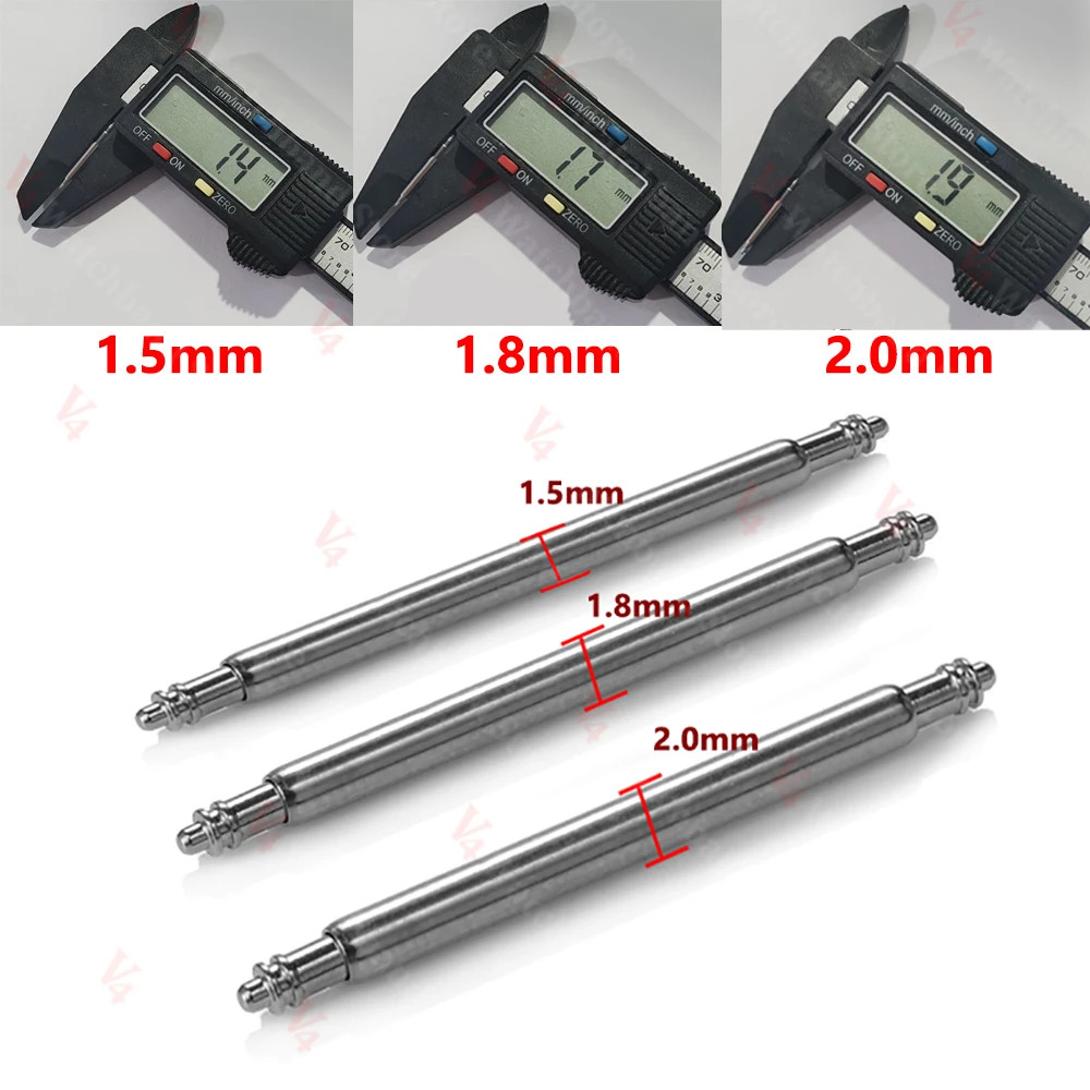 20pcs Spring Bars 1.5-2.5mm 16-24mm Watch Band Repair Tool Metal Link Pins