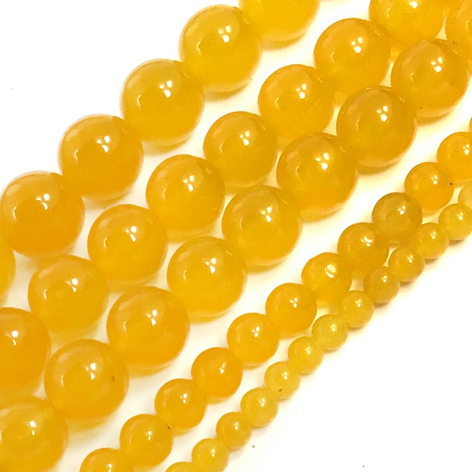 Butter Yellow Jade Round Gemstone Bead 15″ strand 4mm 6mm 8mm 10mm 12mm Grade AA