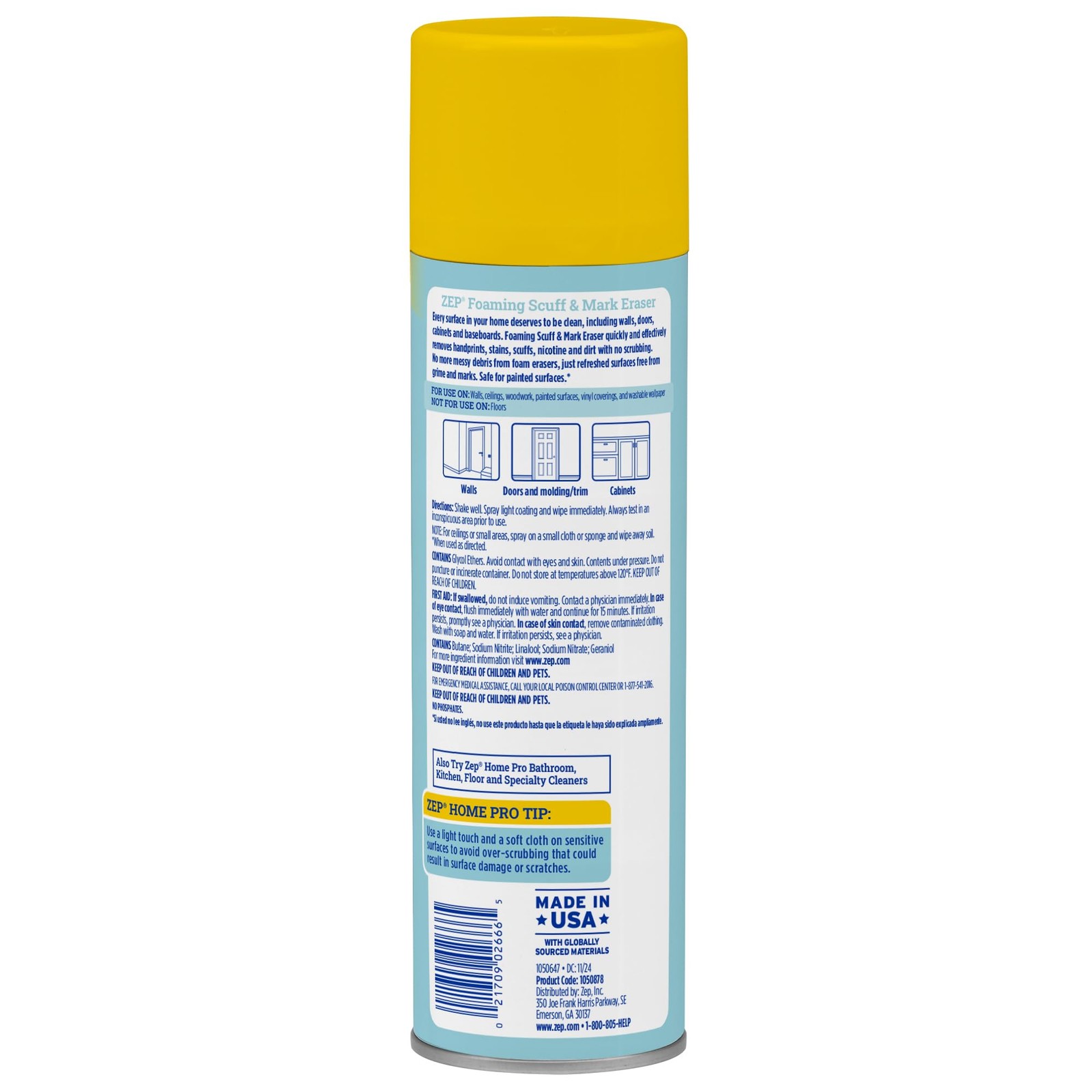 Zep Home Pro Foaming Scuff & Mark Eraser, Paint Safe 18 Fl Oz (Pack of 1)