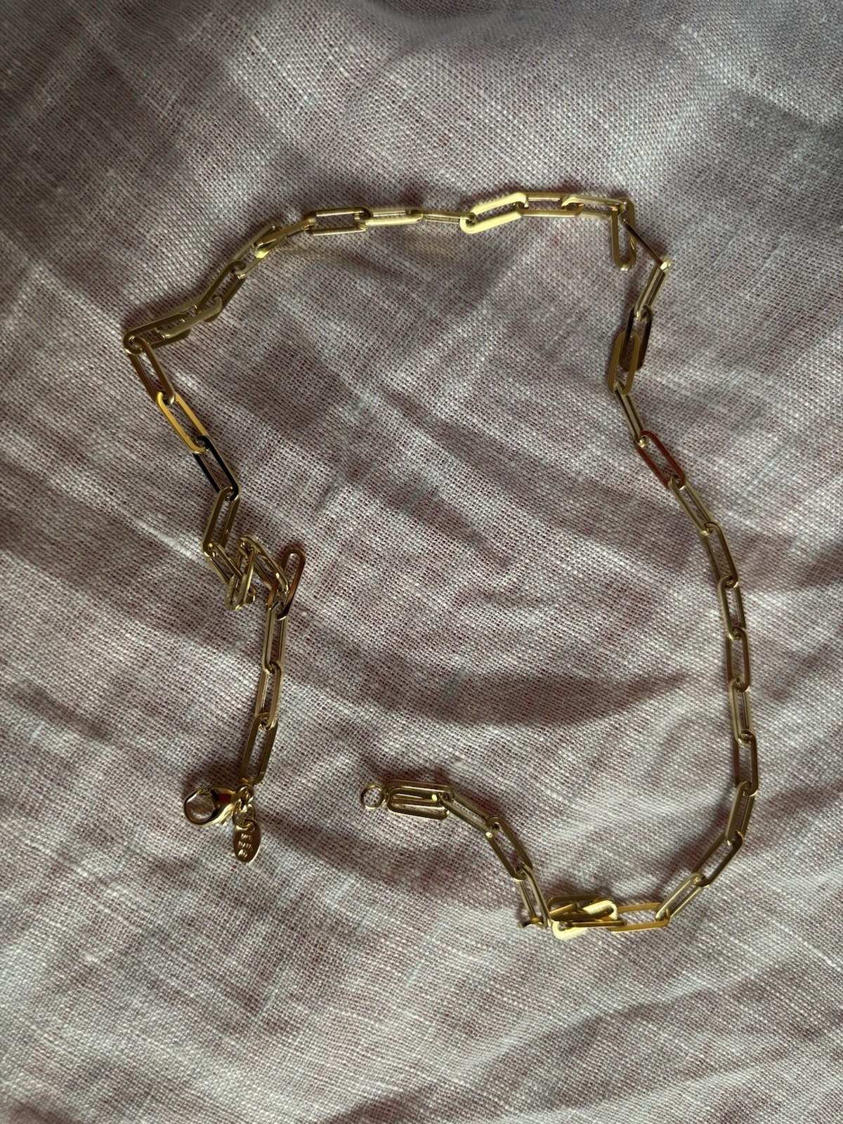 Zales Signed 10k Yellow Gold Paperclip Chain Necklace w/ Lobster Clasp