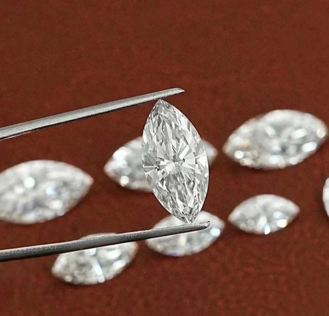 GIE Certified Excellent 3×6 mm Marquise Cut IF Lab Created Diamond with D-color