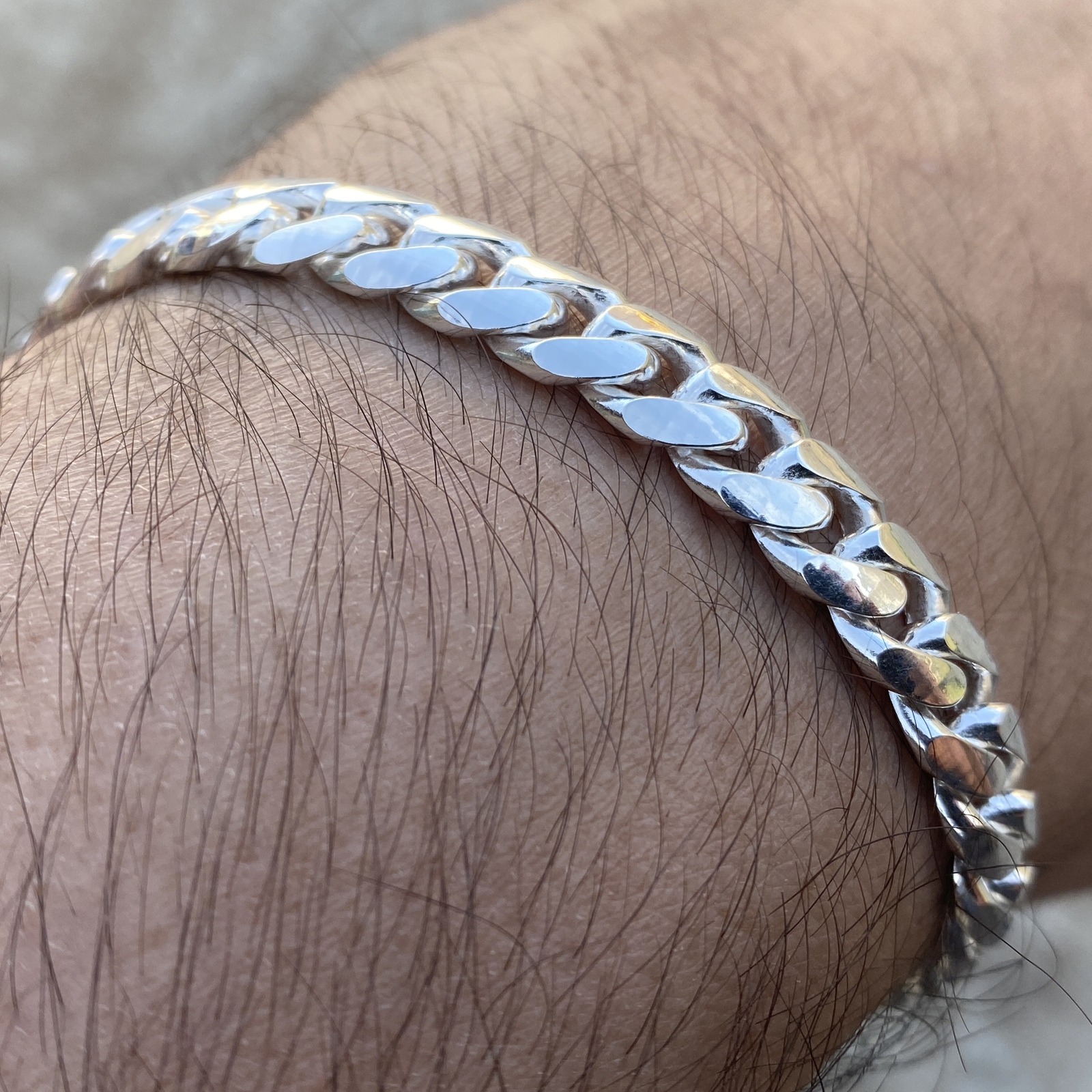 Men’s Solid 925 Sterling Silver Miami Cuban Link Bracelet Heavy 8.5″ in x 8mm