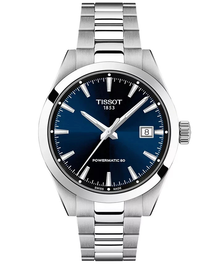 Tissot Gentleman Powermatic 80 38mm Blue Dial Automatic + Genuine Tissot Leather