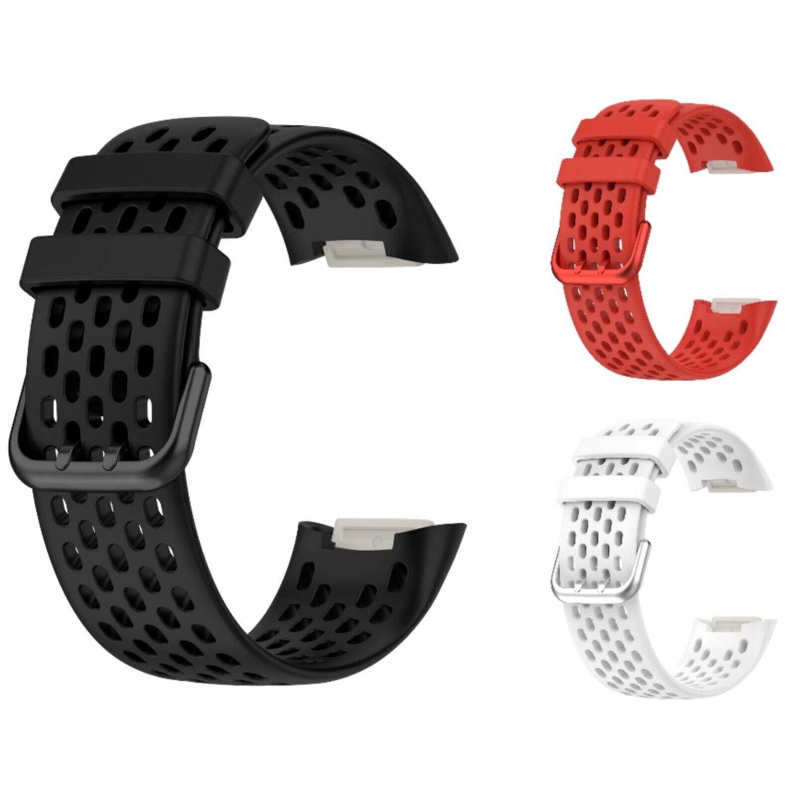 For Fitbit Charge 5/ Charge 6 Silicone Sports Replacement Breathable Band Strap