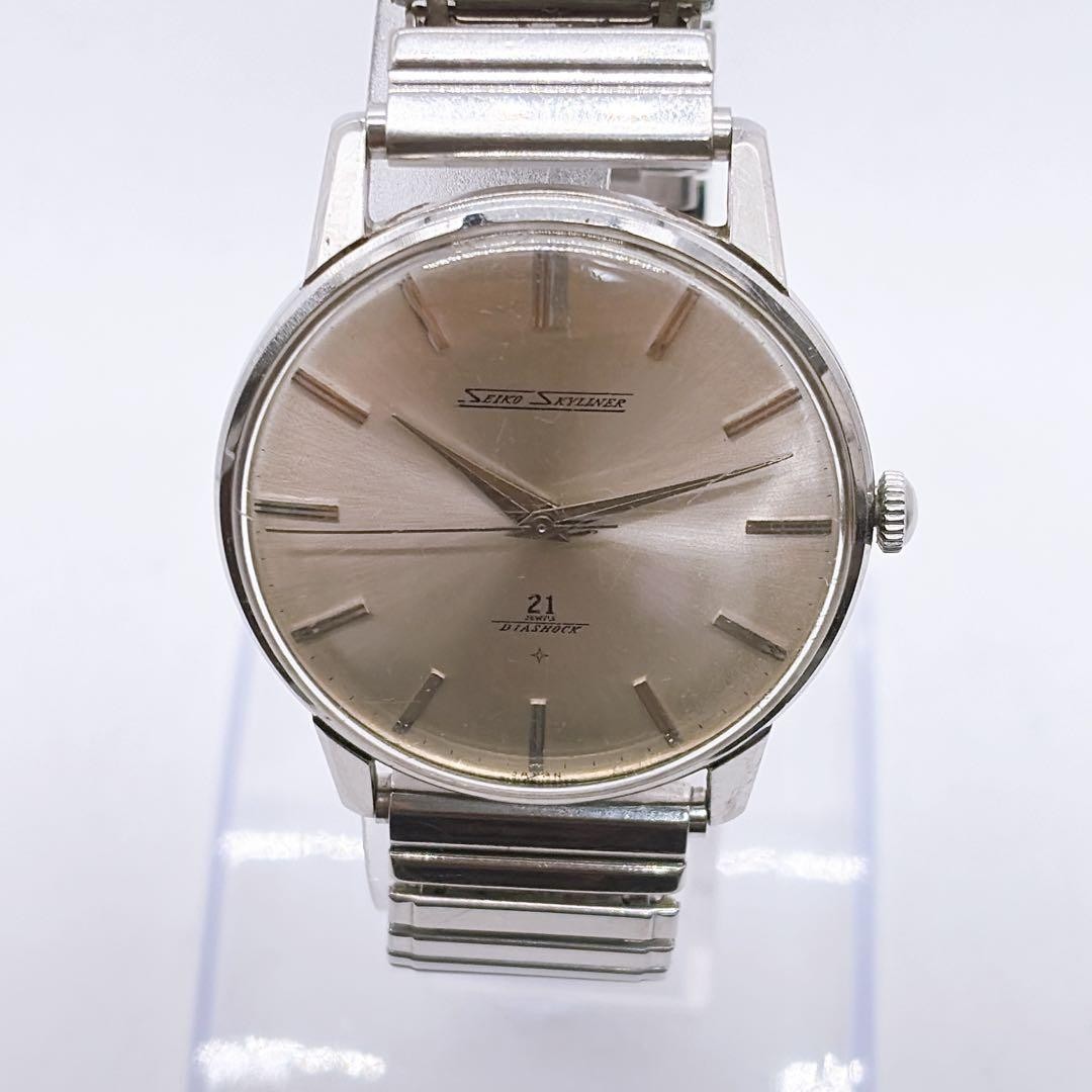 Vintage Seiko Skyliner J15006E 21J Hand-Wind Silver Dial 38mm 1960s Rare Japan
