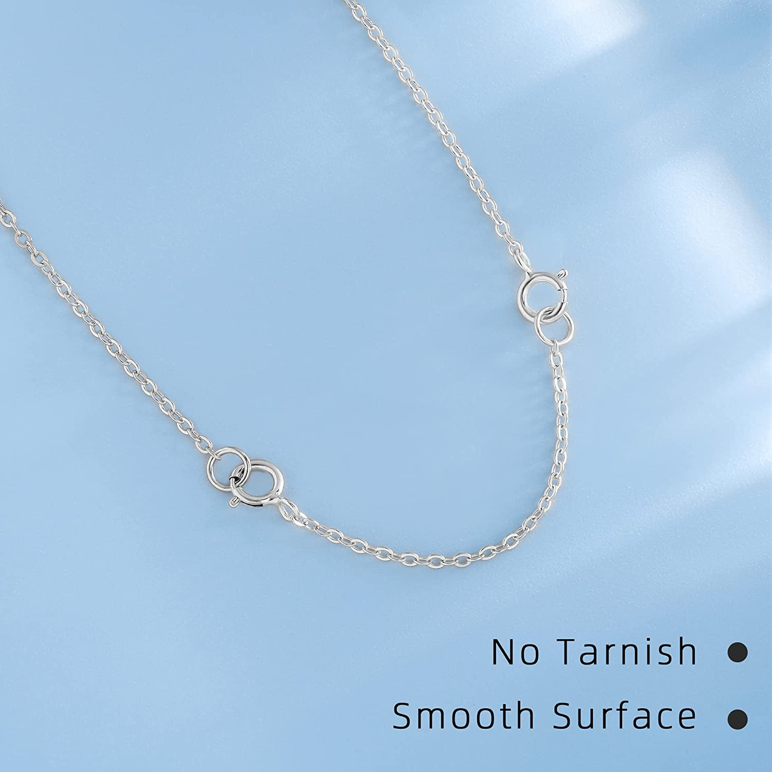 3 Pcs Necklace Extender Sterling Silver Chain Extenders for Necklaces Bracelets