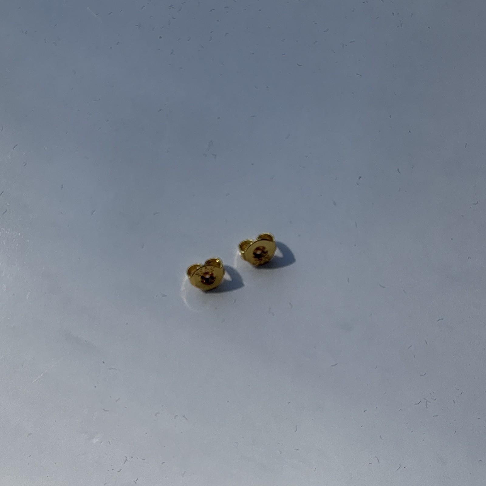 Moissanite Round Stud Earrings White/Colorless 925 Yellow Gold Sterling GRA