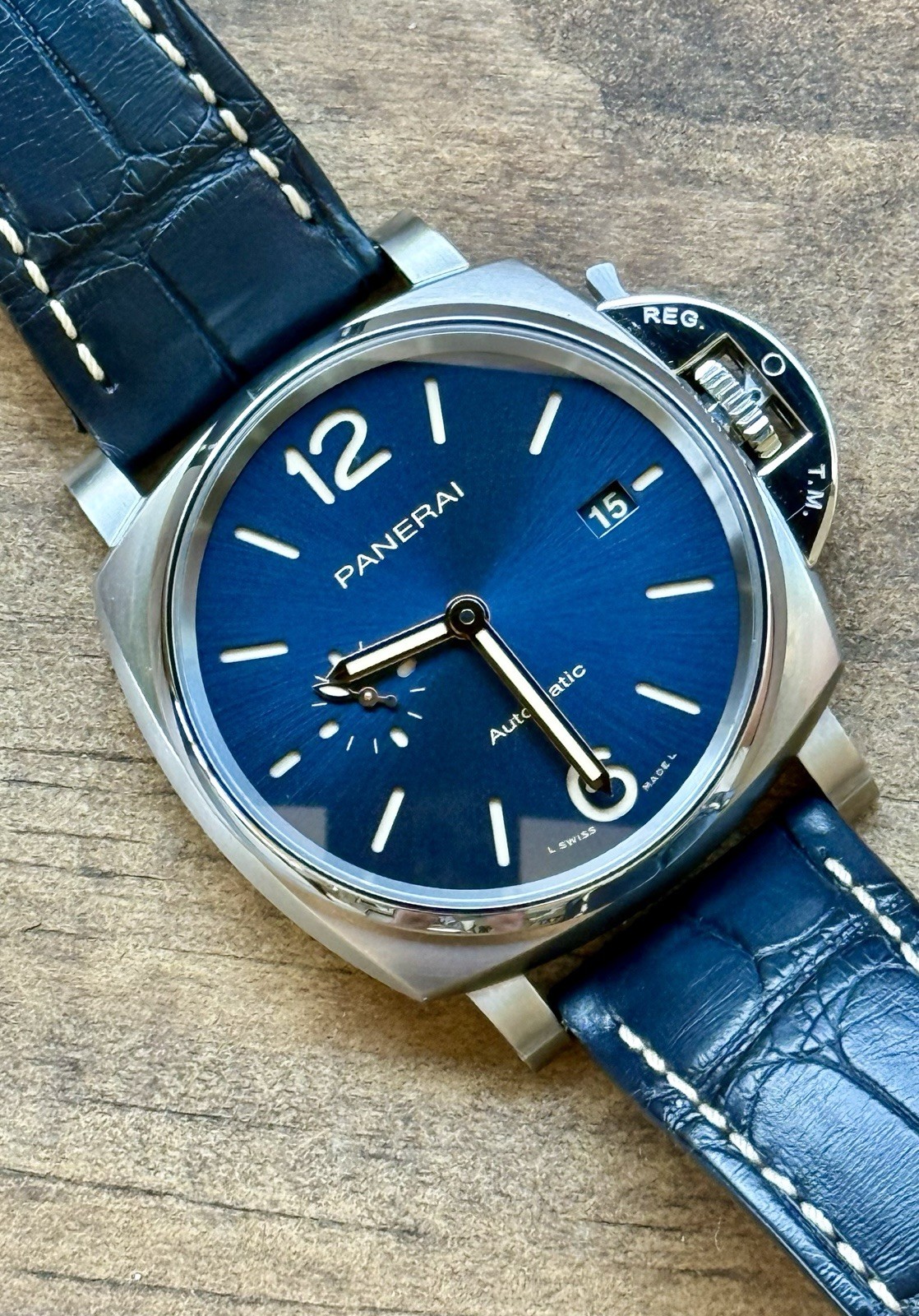 Panerai Luminor Due Titanium Blue Dial 42mm PAM00927 Automatic Watch Only