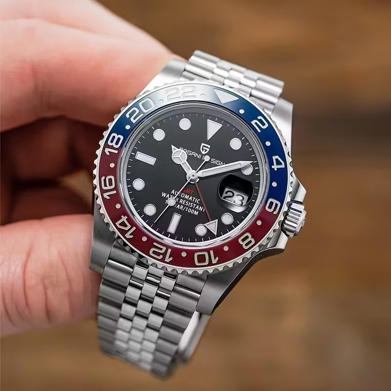 Pagani Design GMT Automatic Men’s Watch 40mm Sapphire Crystal NH34 100M Steel