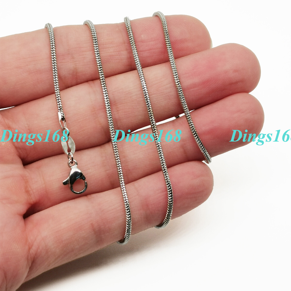 925 Sterling Silver Tarnish-Resist 2mm Wide Snake Chain Necklace, SHIP FROM USA