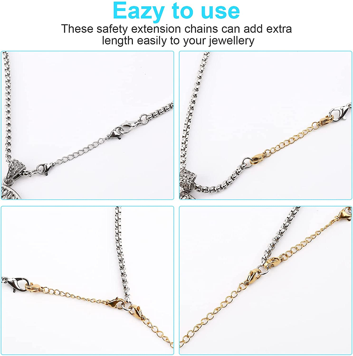 Necklace Extender 10 PCS Chain Extenders for Necklaces Premium Jewelry Bracel…