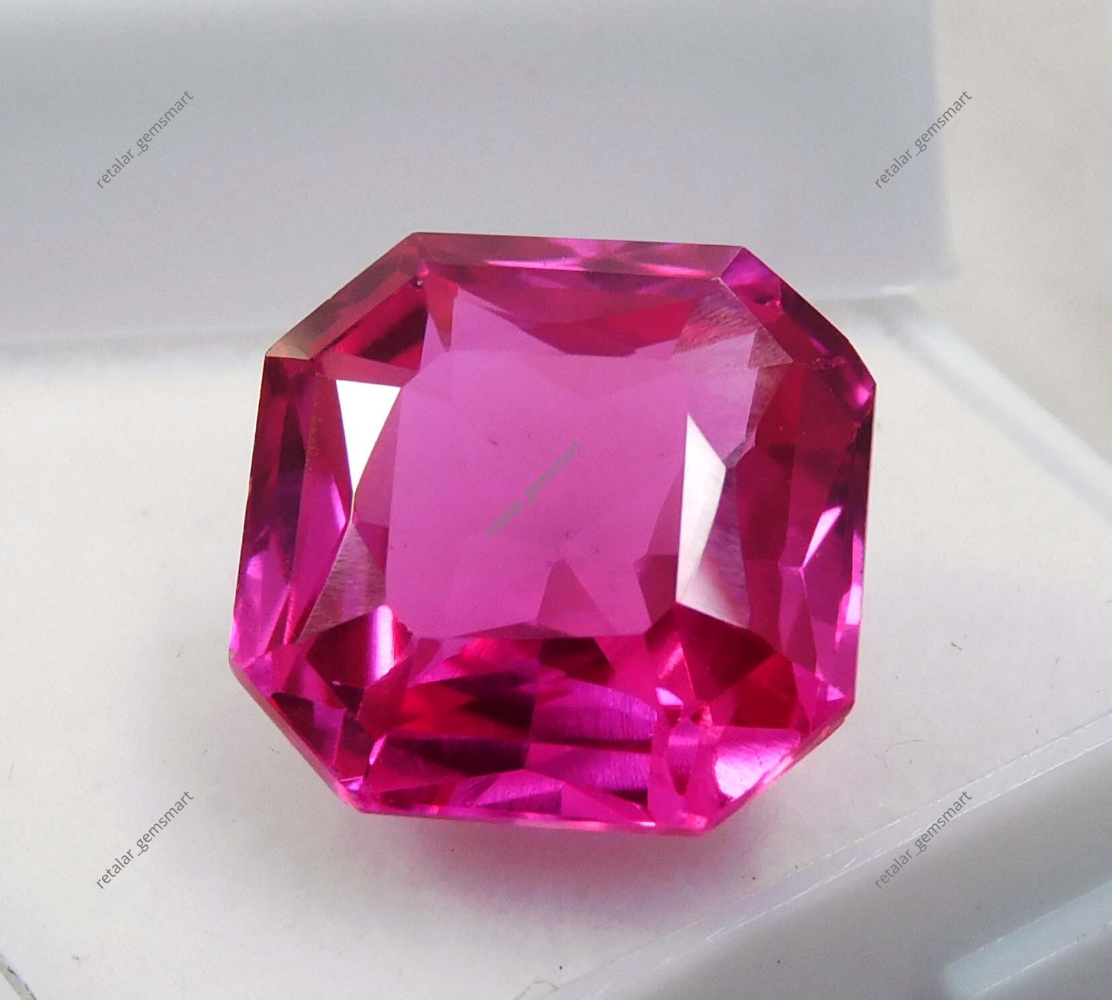 Extremely Rare Pink Sapphire Radiant Cut 10 Ct NATURAL CERTIFIED Loose Gemstone