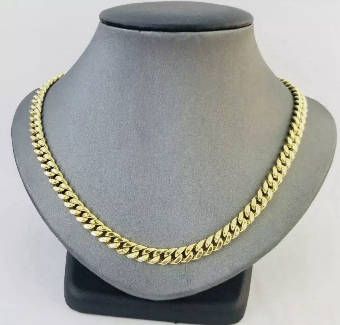 Men’s Solid 14k Yellow Gold 6mm Miami Cuban Link Chain 20″ Necklace Box Lock