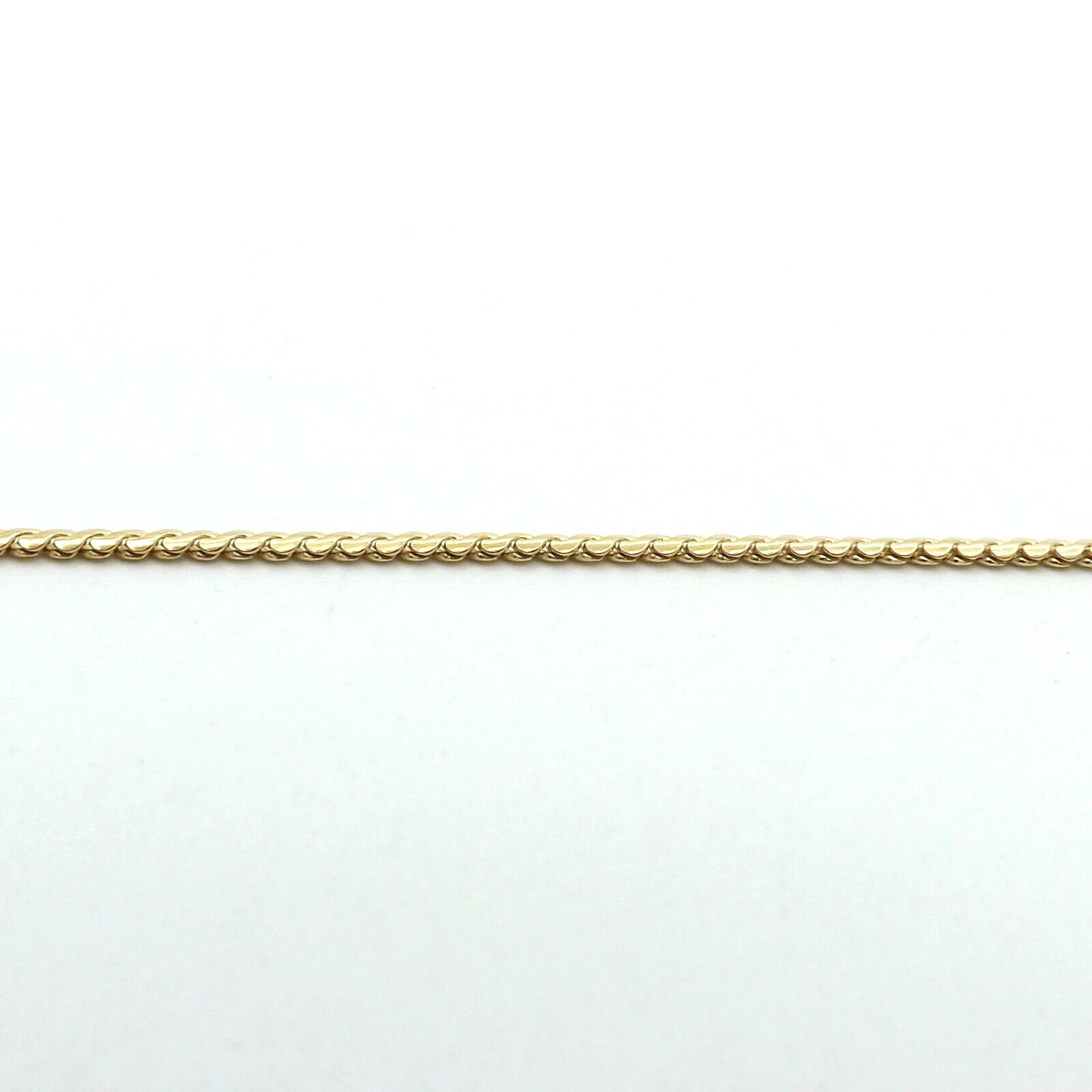 UnoAerre Solid 18k Gold Serpentine S Link Pendant Chain Necklace 20in Italy New