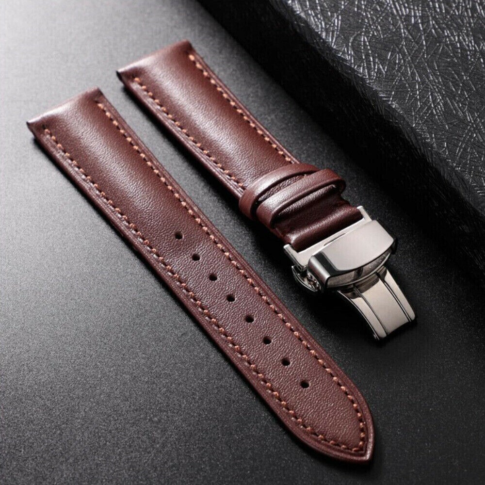 12mm-24mm Premium Leather Watch Band Genuine Watch Strap Quick Release
