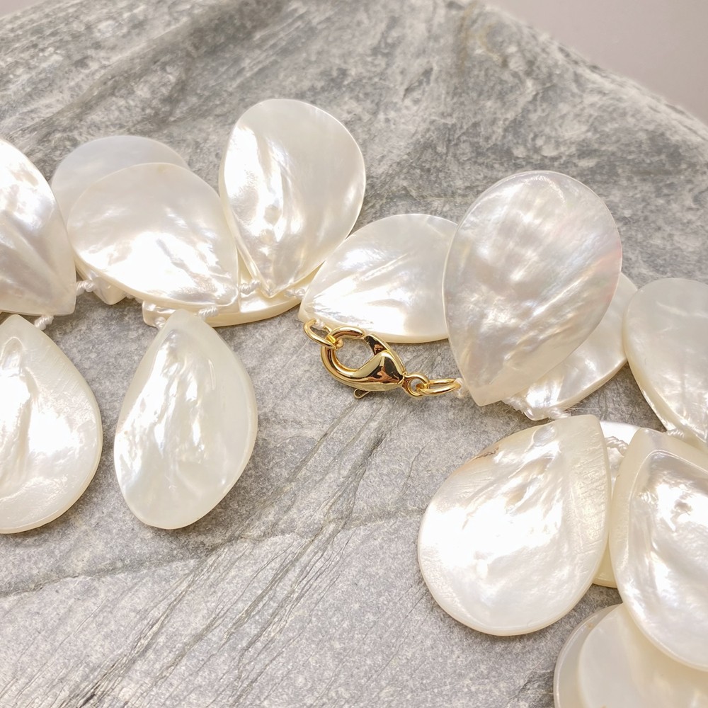 Real White Sea Shell Statement Necklace Fashion Jewelry For Party Wholesale