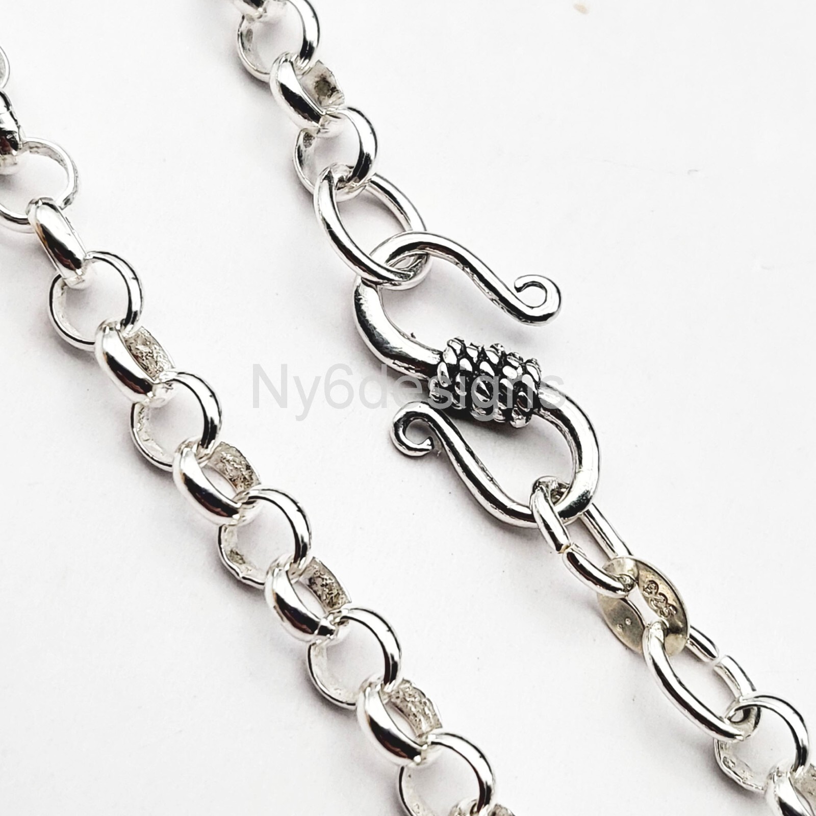 925 Sterling Silver Chains Rolo Soldered Necklace Belcher 3mm 4mm 5mm 7″-36″