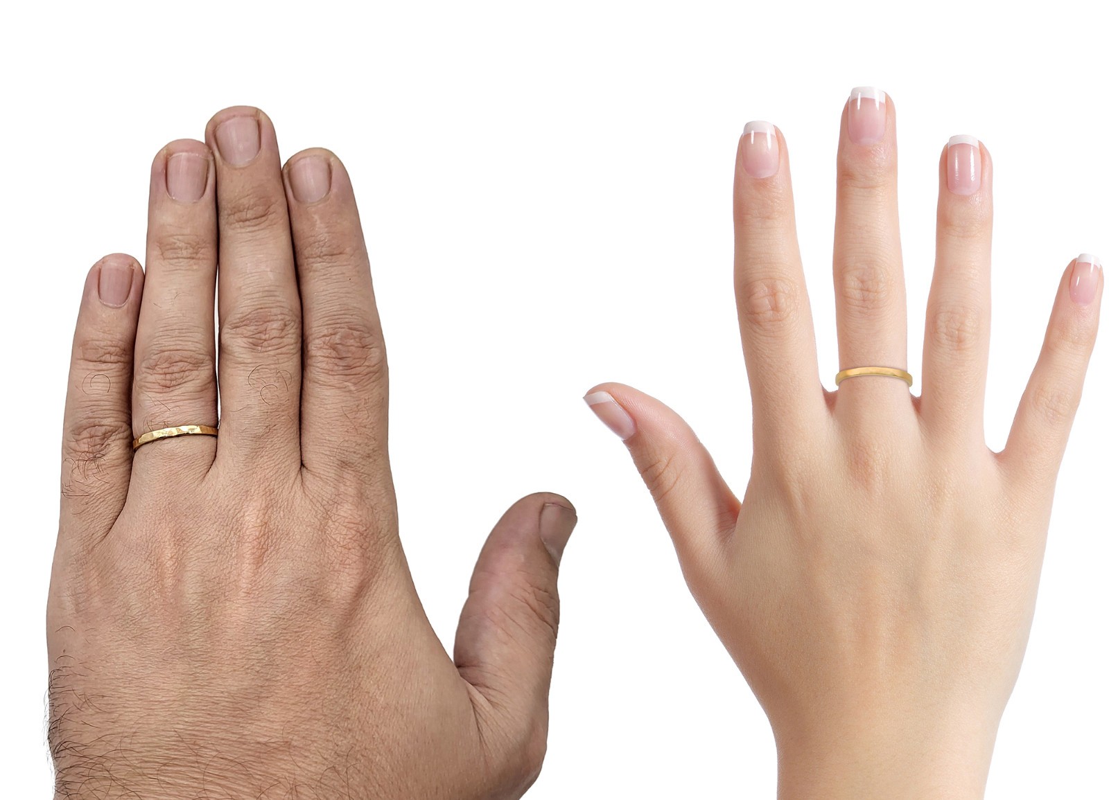 Solid 14K Yellow Gold Hammered Ring 2mm Size 1–15 Thin Gold Ring Midi Stack Band