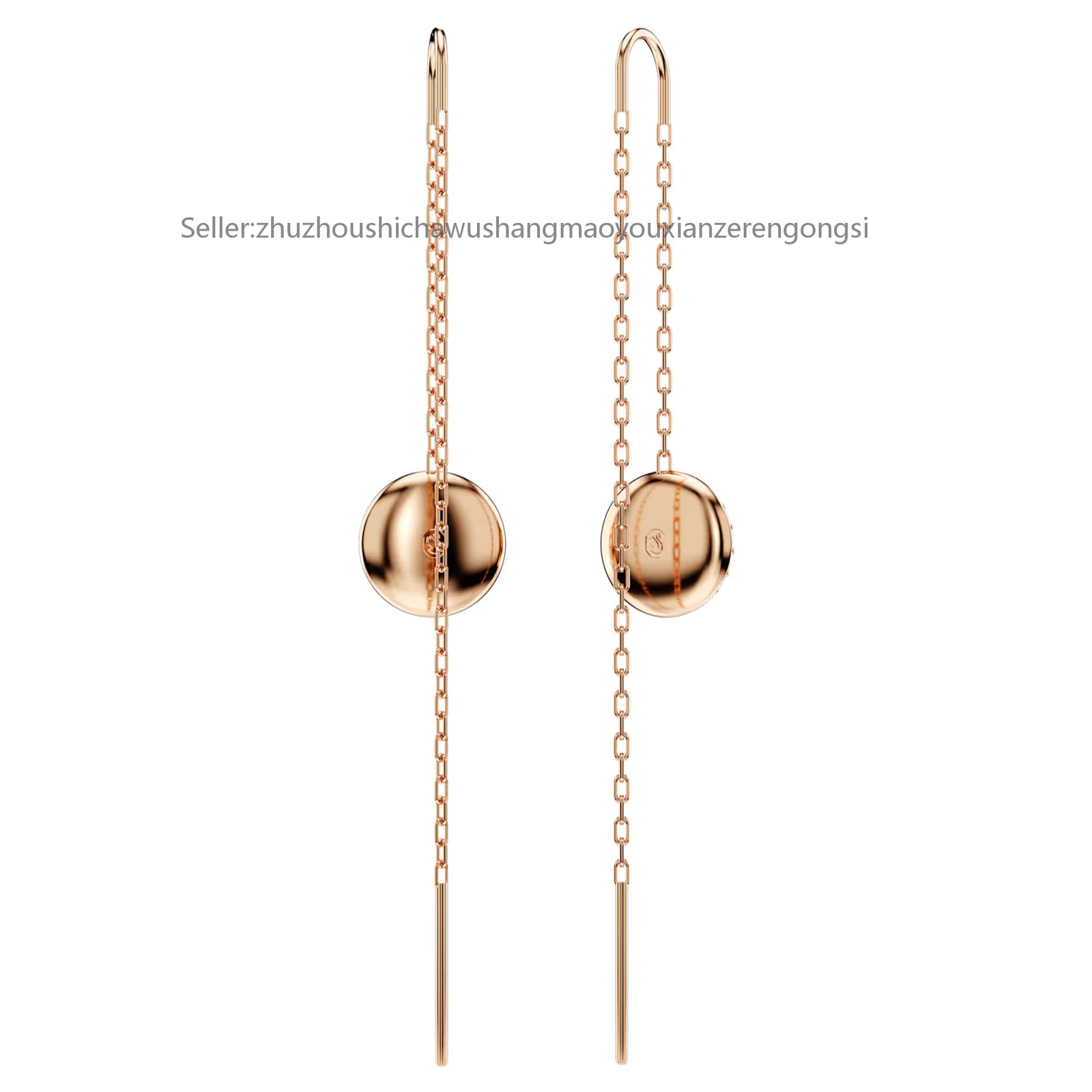Sublima White Rose Gold Tone Plated Drop Earrings New