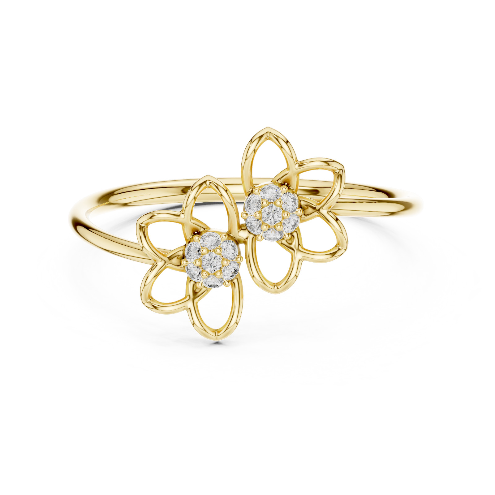 Certified VVS1 Round Natural Diamond Split Shank Anniversary Ring 14k Gold Over
