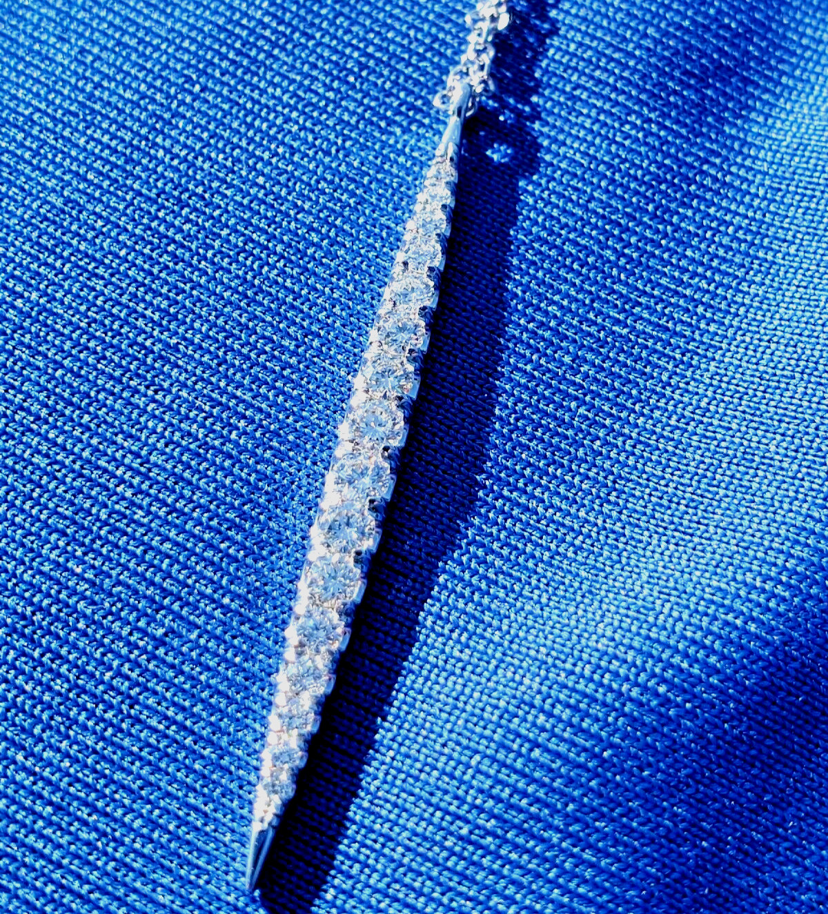 ORIGINAL Gabriel & Co DIAMOND Slice Necklace 18″ Inch Chain Solid 14K WHITE GOLD