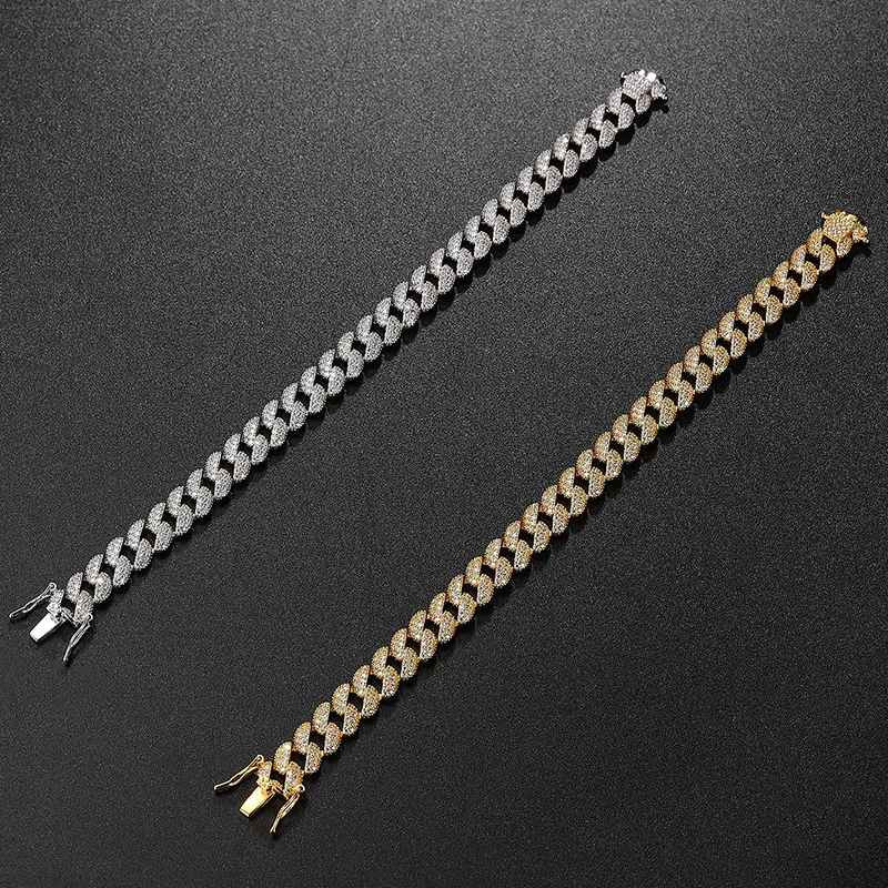 5CT Lab Created Diamond 9mm Solid 925S Silver Cuban Link Bracelet Men Unisex