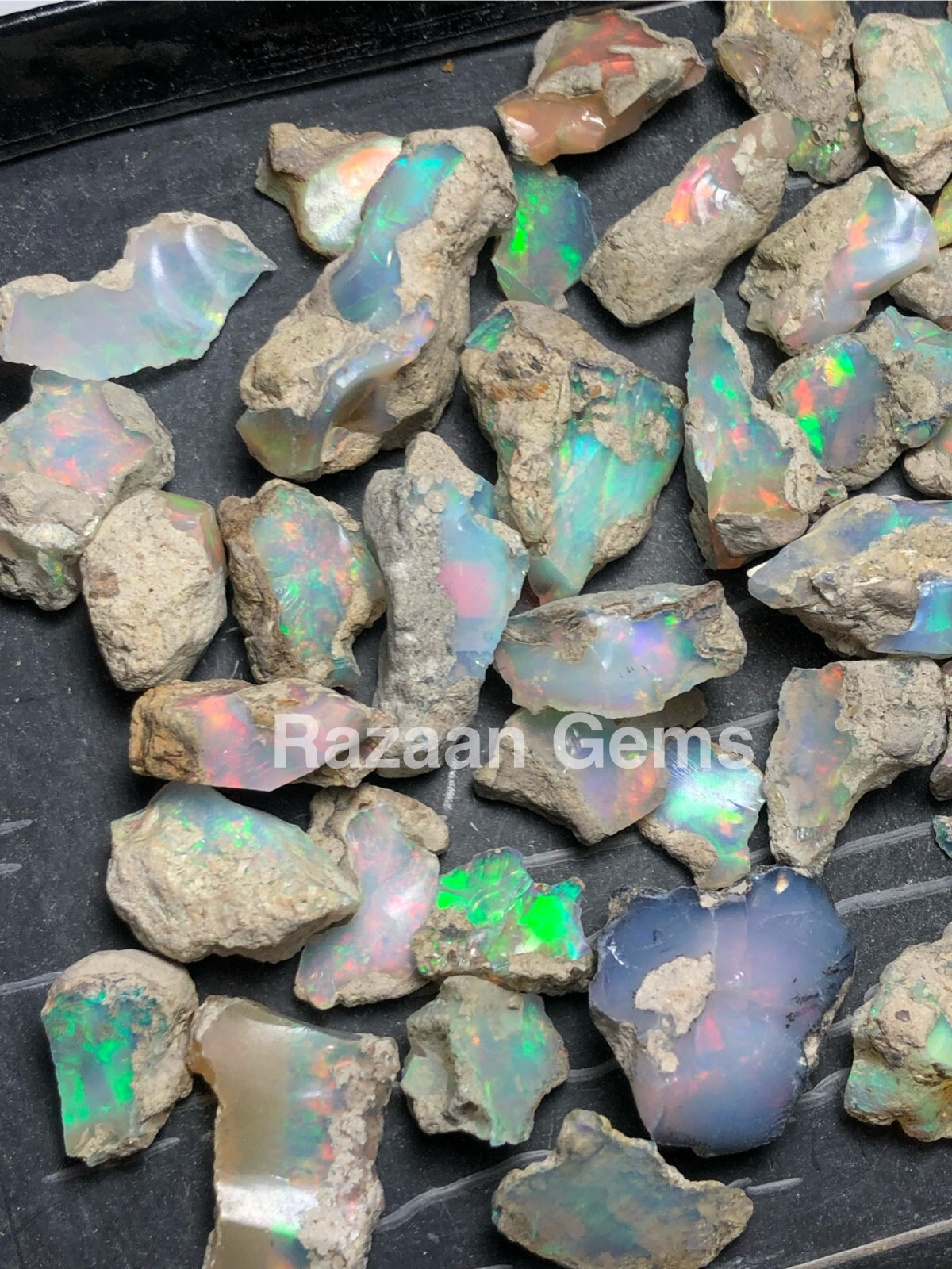 Cut Grade Opal Rough Lot AAA Grade 10 Pieces Large Size Ethiopian Welo Opal Raw