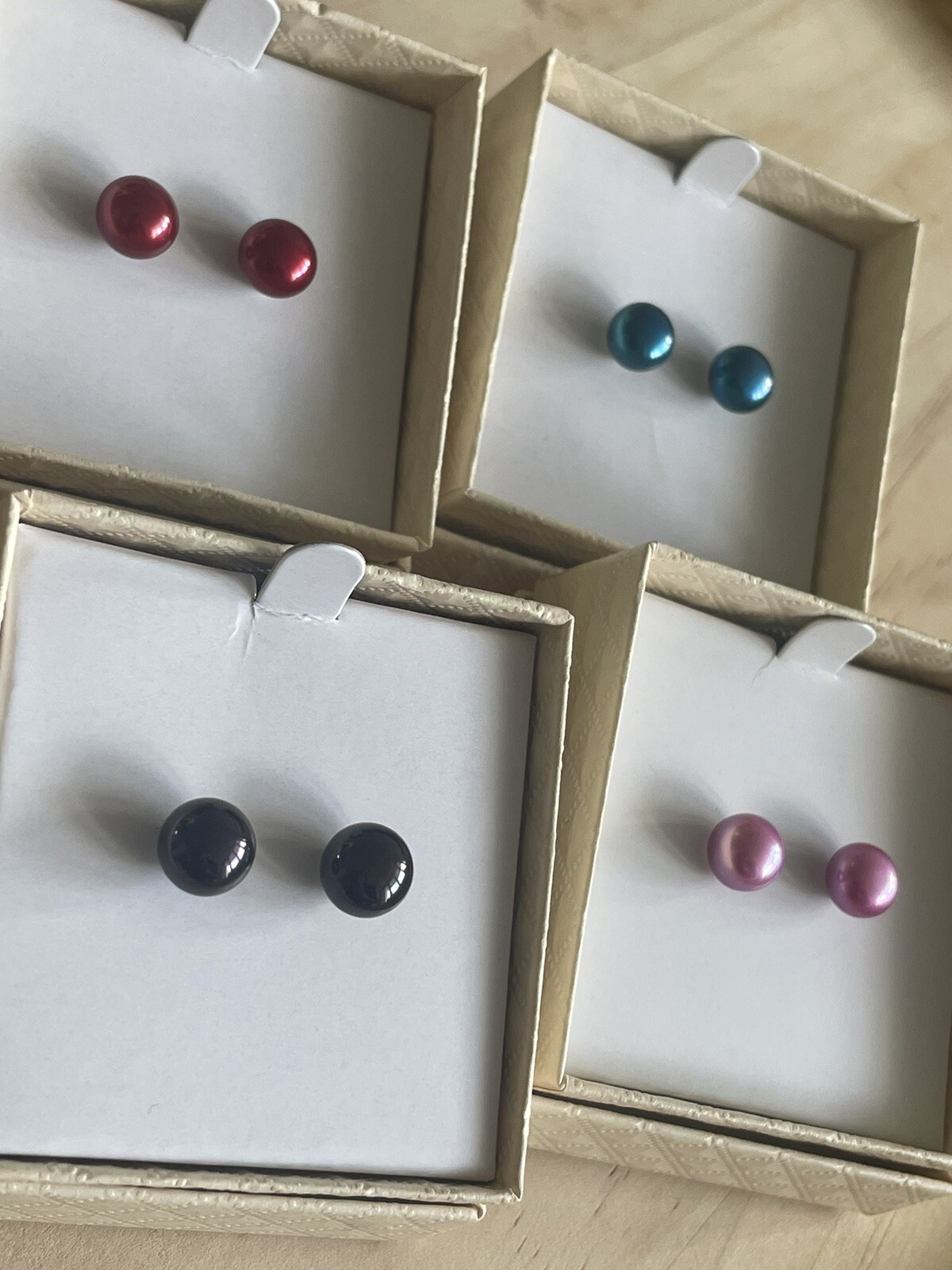 Honora Cultured Pearl Fashion Set of 4 Earrings wrapped and ready for Gift