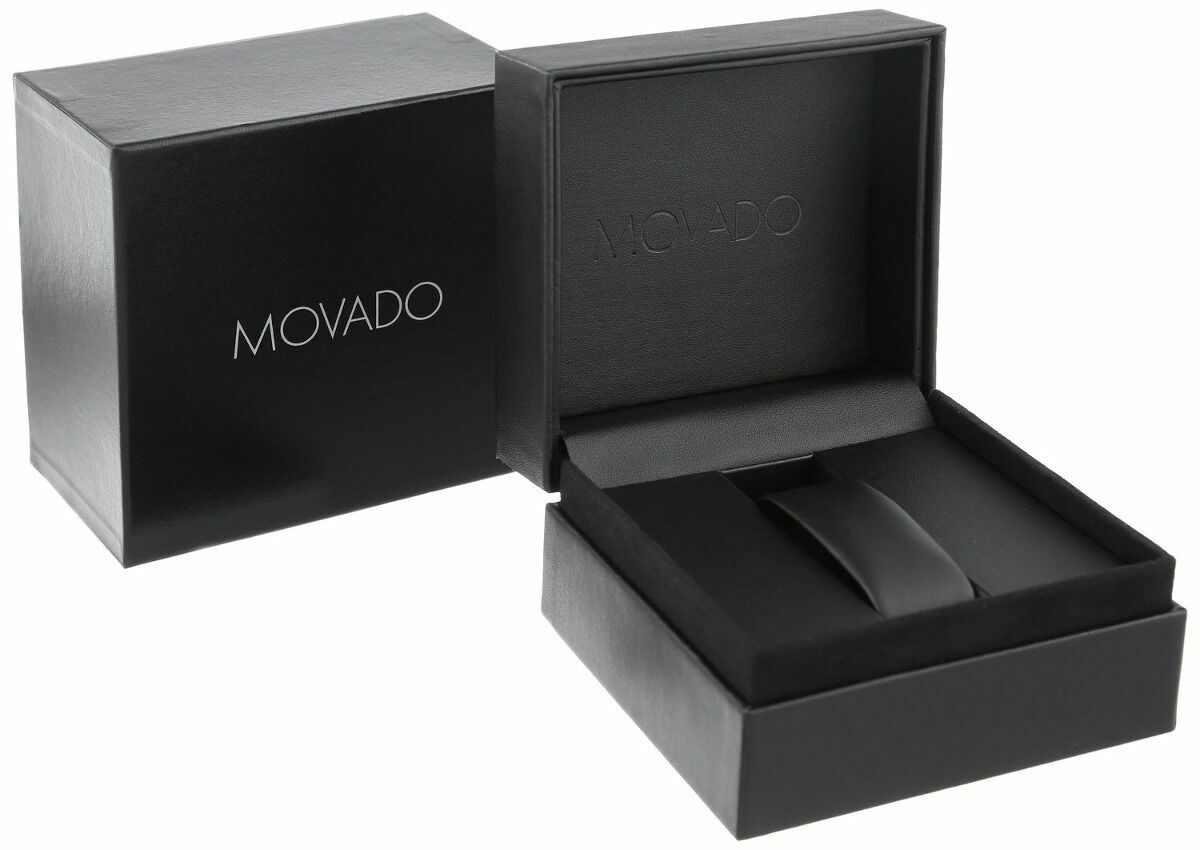 New Movado Series 800 Chronograph Black Dial Steel 2600110 Mens Swiss 42mm Watch