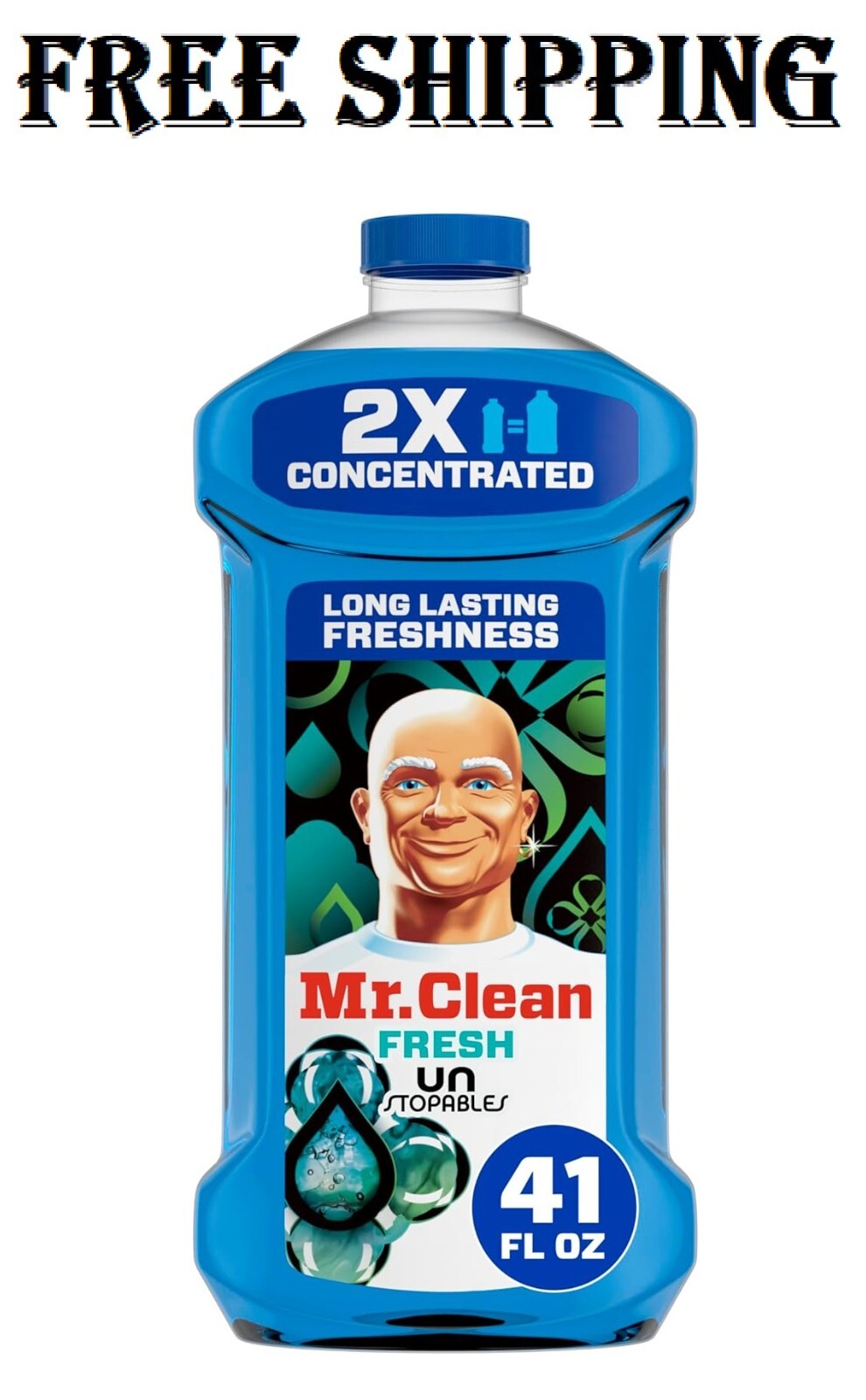 Mr. Clean 2X Concentrated Multi Surface Cleaner with 41 Fl Oz (Pack of 1)