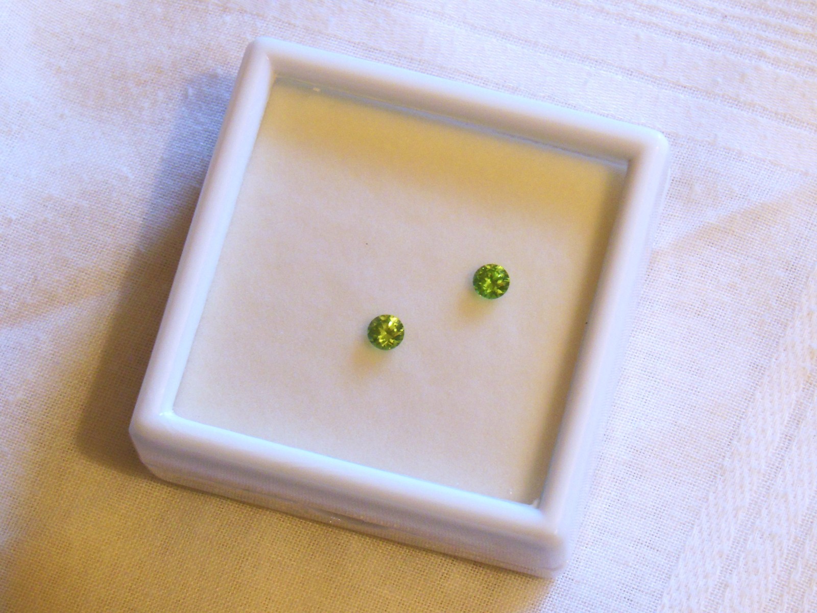 Natural Mined Russian Demantoid Garnet Pair .50ctw High Dispersion Untreated