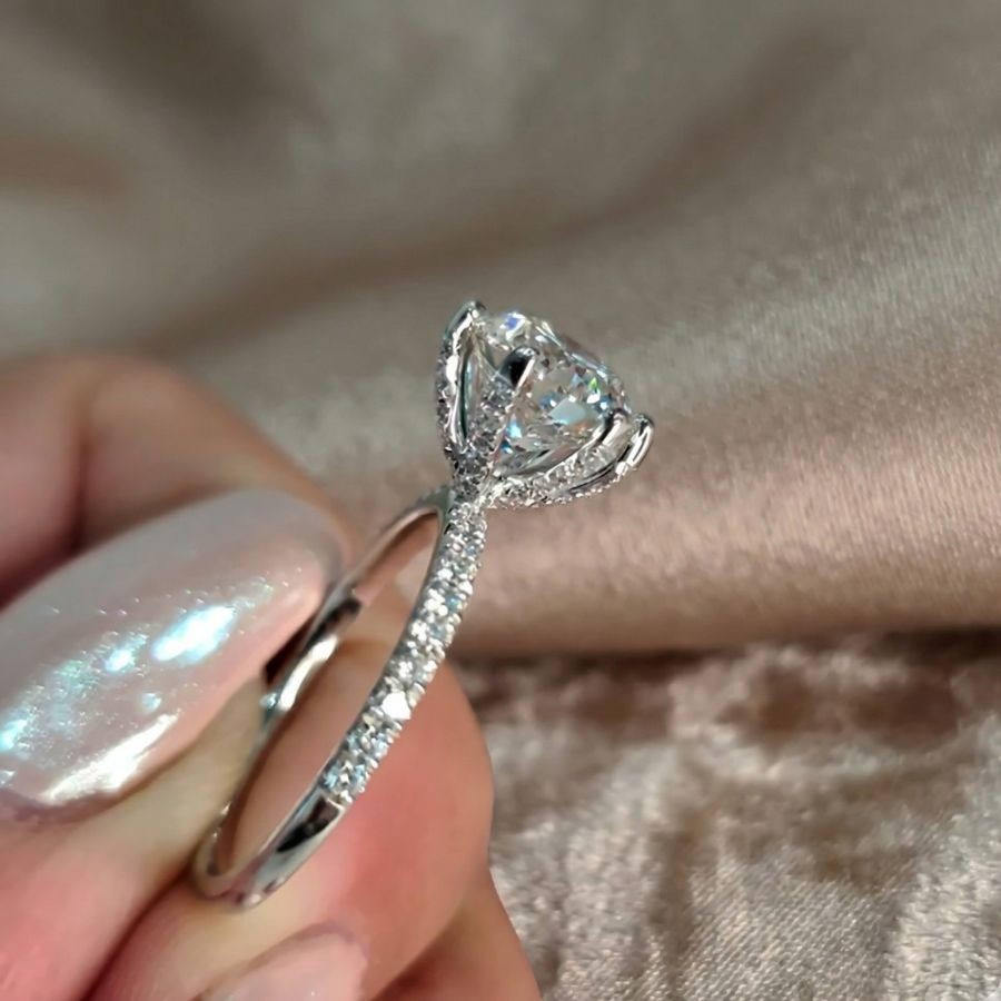 2.30Ct Round Cut VS1 Lab Grown Diamond Wedding Engagement Ring 14k White Gold