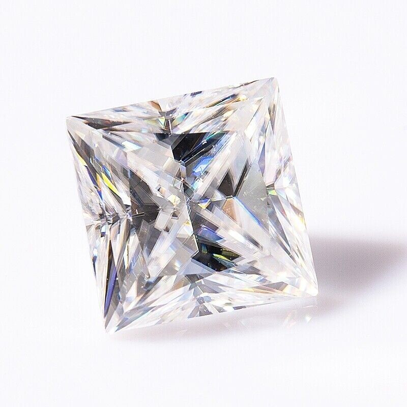 GRA Certified Loose Moissanite Princess Square Cut Stones D VVS1 All Sizes