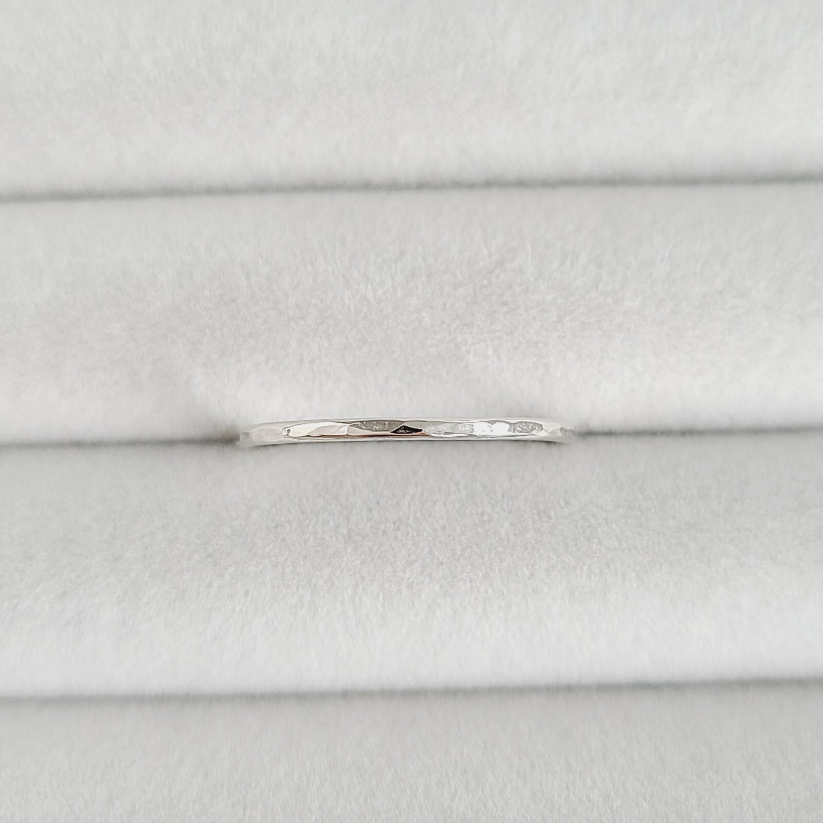 10k Solid Gold Hammered Stackable Ring, Hammer Finish, Yellow White Rose Rings