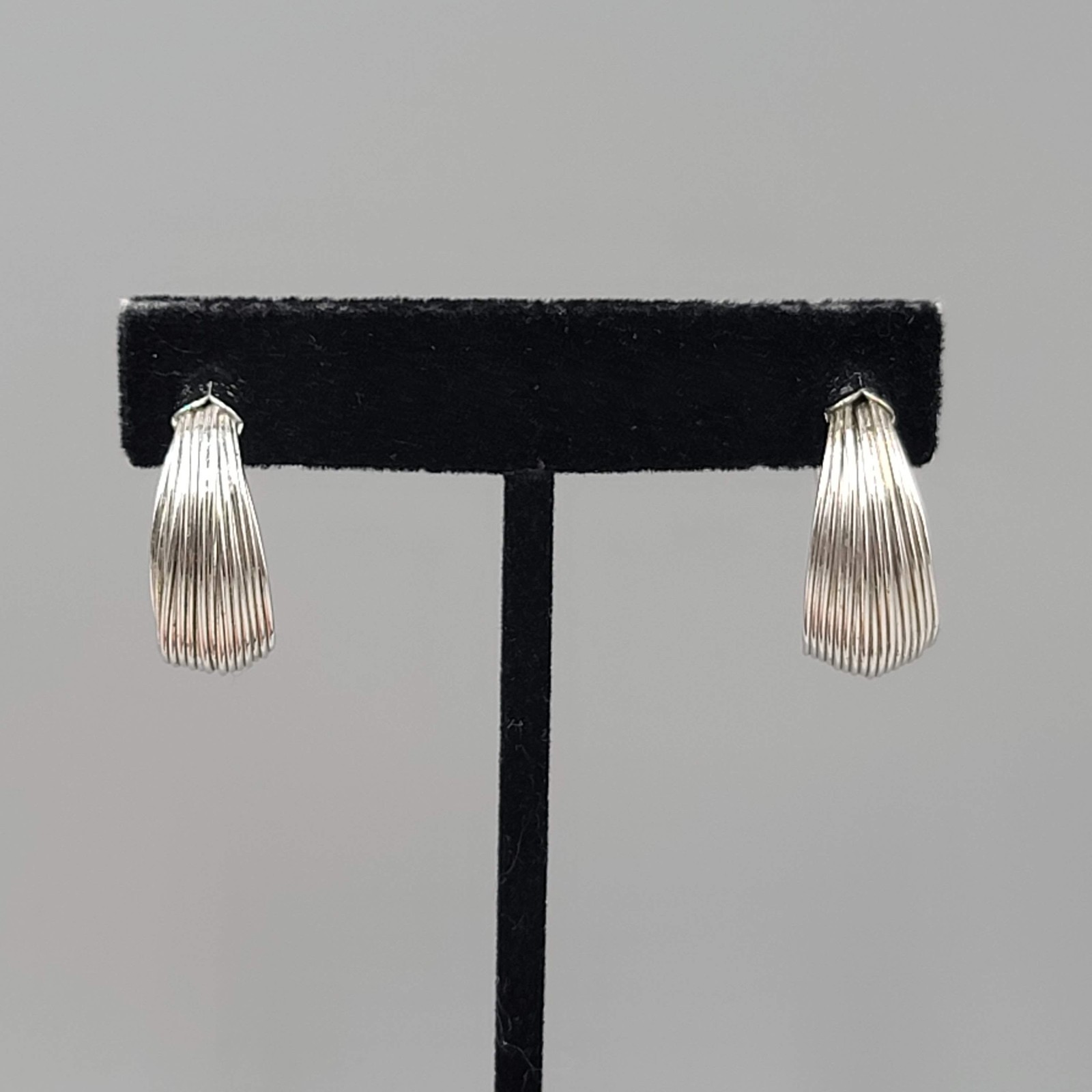 Multi Wire Hoop Pierced Earrings Silver tone 1″