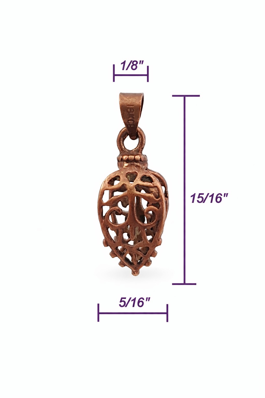 Copper Color Large Filigree Pinch Bails (Qty 5-15) Ships from WI, USA (13-C)