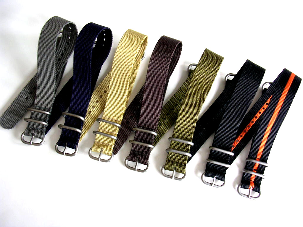 20mm Brown NATO G10 UTC HD nylon bond watch band strap IW SUISSE 18 20 22 24mm