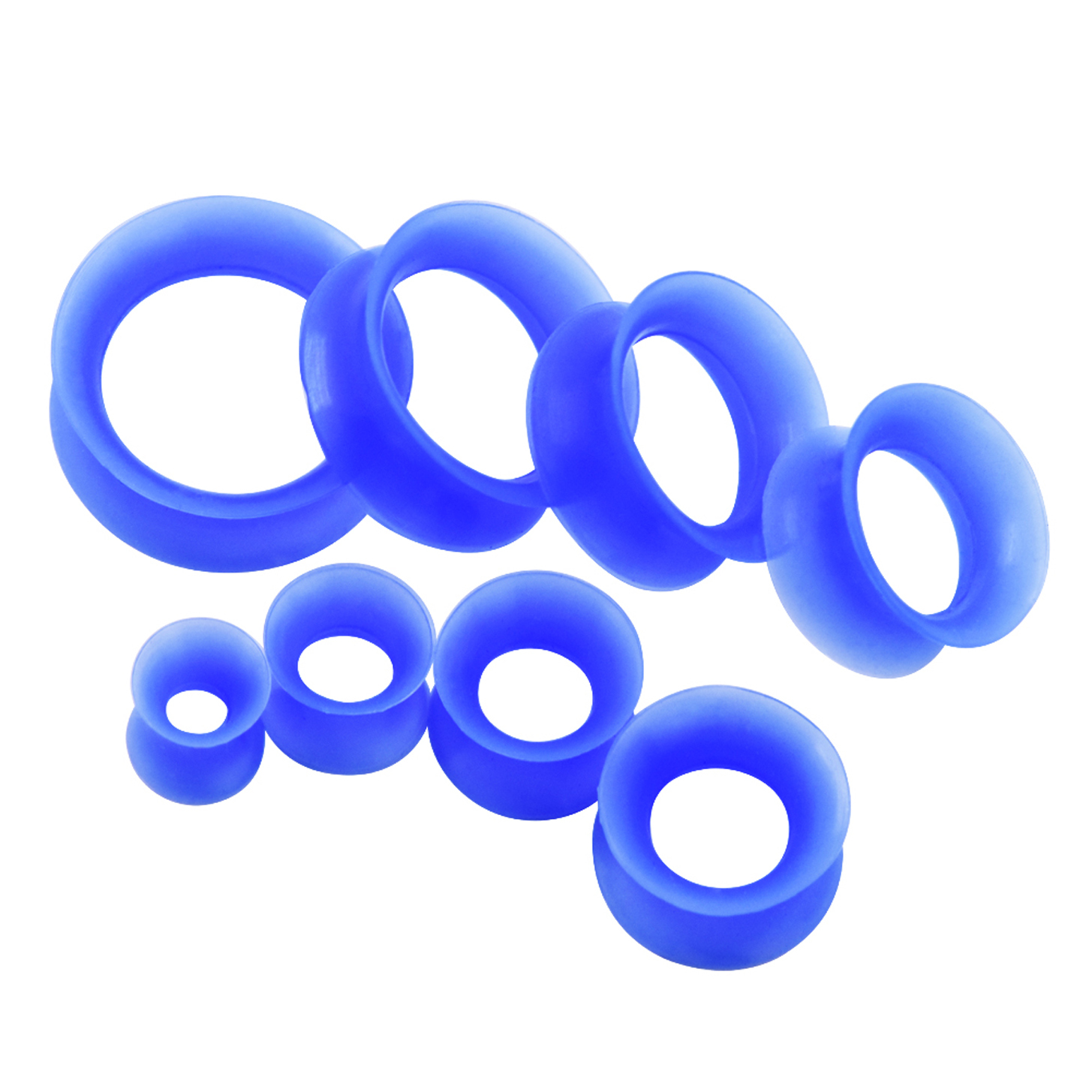 2pcs Thin Silicone Ear Skin Ear Tunnels Plugs Gauges Earskin Earlets Flesh Gauge