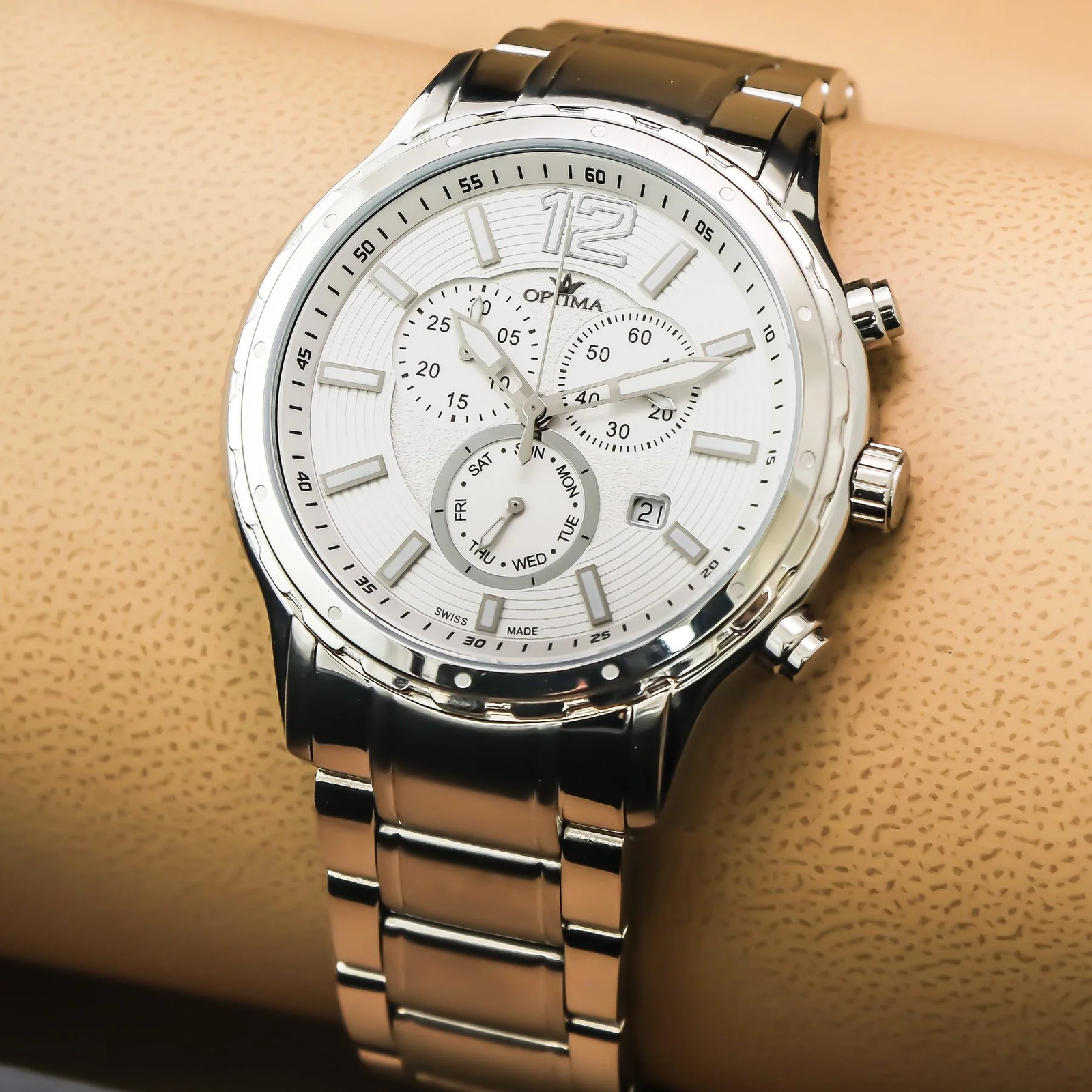 Optima – Swiss Chronograph – OSC362-SS-1 Swiss Ronda 44.5mm OSC362 50 m (5 ATM