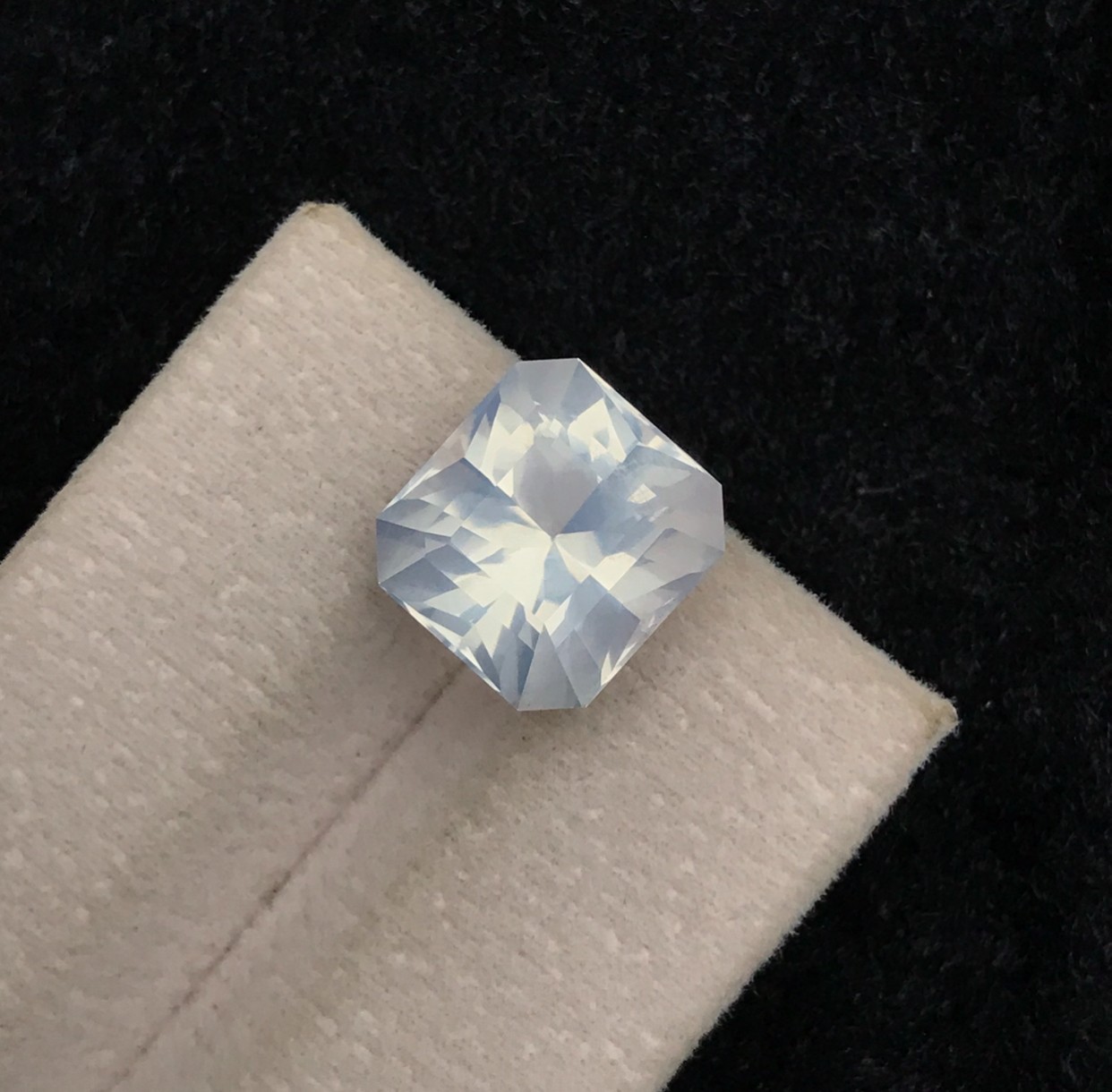 Fancy Cut Natural Moonstone 6.80 CT Loupe Clean Rainbow Loose Gemstone