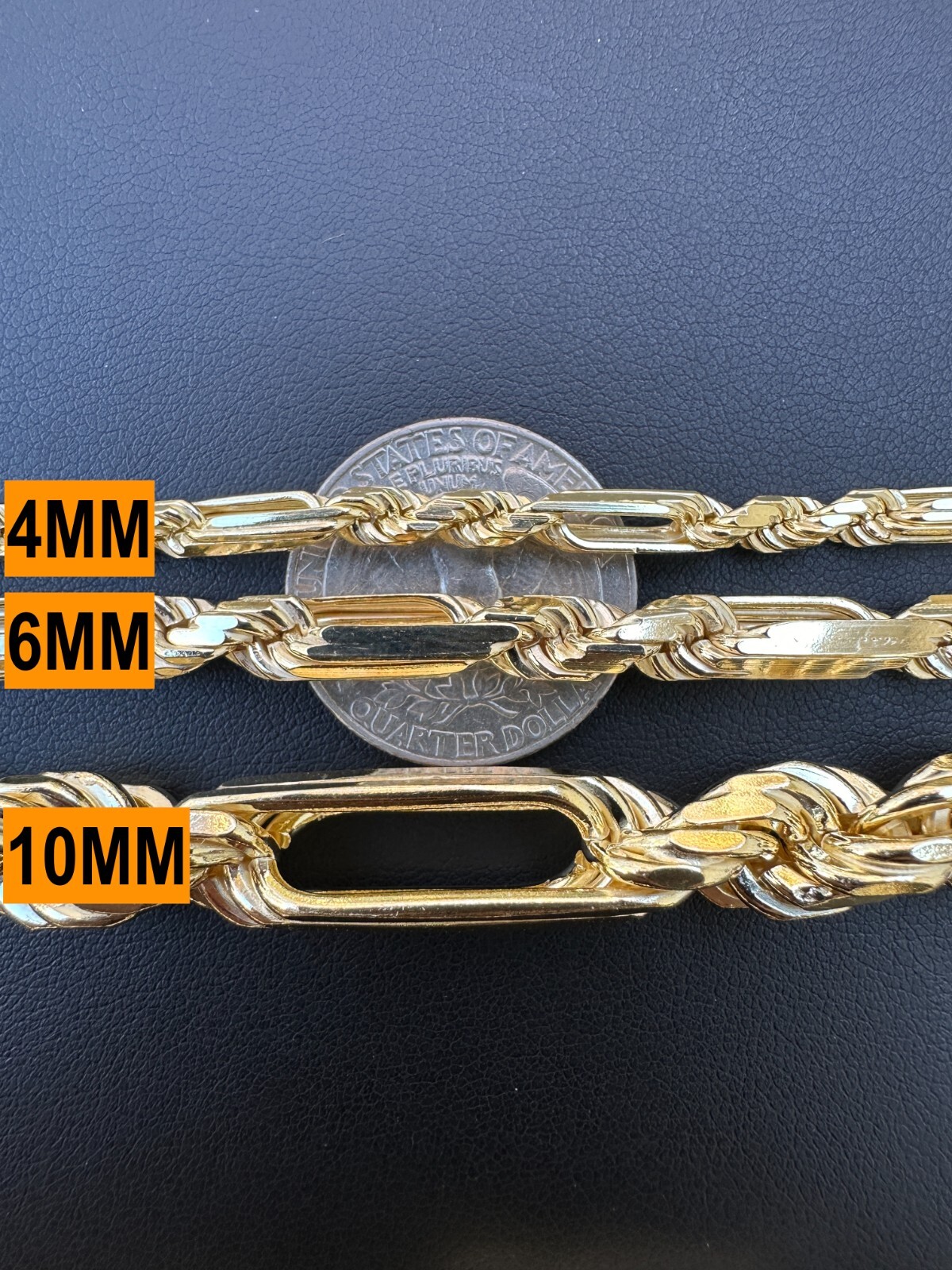 FigaRope Milano Chain Real Solid 14K Gold Plated 925 Silver Necklace Bracelet