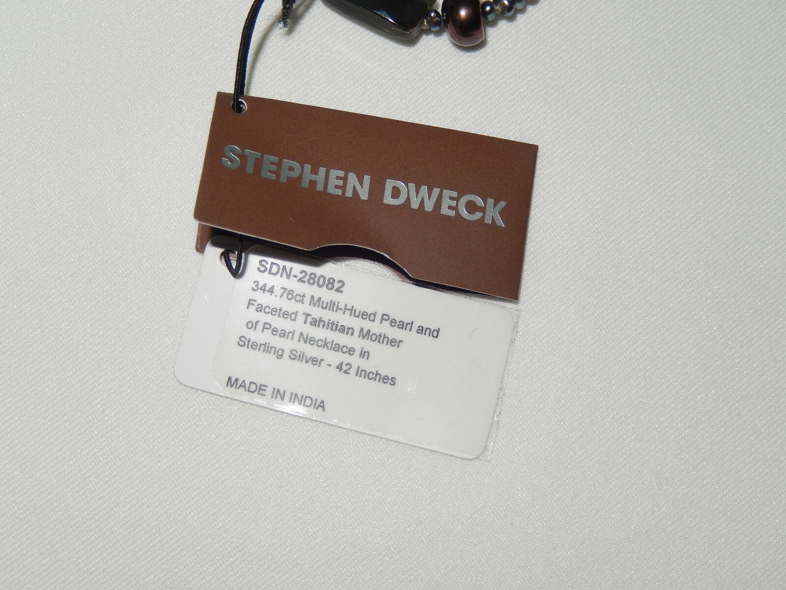 Stephen Dweck Long Station Necklace Tahitian Mother Of Pearls 42″ New