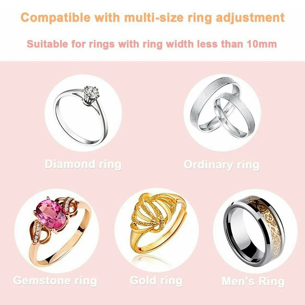 16PCS Ring Size Adjuster Invisible Clear Ring Sizer Guards Jewelry Fit Reducer