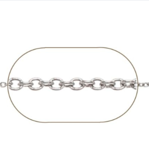 Sterling Silver Cable Chain,Bulk Chain,Silver Chain By the foot, Made in Italy